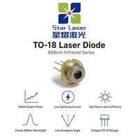 Láser de Diodo Union Optronics U-LD-80E073A de 808nm, 500mW, Encapsulado TO5.6mm para Biosensor Óptico de Grado Médico