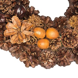 Nguồn cung cấp bên trang trí hoa Vòng hoa và cây thủ công tự nhiên <span class=keywords><strong>Pinecone</strong></span> gỗ hoa Vòng hoa cho Giáng sinh trang trí - Product Image 2