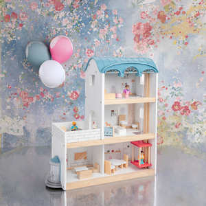 Juguete Educativo HAIWEGO en Oferta, Juguete de Madera de Color Azul y Rosa, Juego de Muebles de Juguete para Niños Unisex - Product Image 3