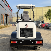 Mini-dumper sur chenilles haute performance Mountain Raise Diesel 2 tonnes avec chargeur frontal