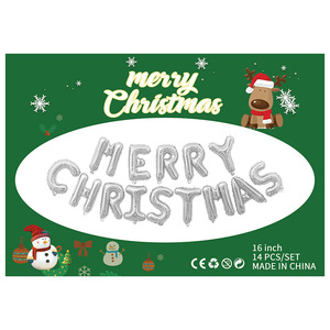 Calidad garantizada Globos de papel de aluminio de 16 pulgadas Carta Banner Decoraciones navideñas Venta al por mayor Globo de papel de aluminio - Product Image 2