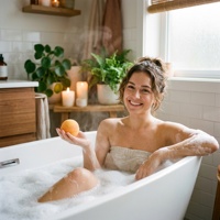 Lot de 6 bombes de bain effervescentes naturelles orange-mangue, design rond, pour spa relaxant, vente en gros fabricant, personnalisable OEM ODM, 100g