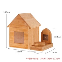 Útil Urna para Mascotas en Forma de Casa de Madera Maciza, Sellada a Prueba de Humedad, Caja Conmemorativa para Cremación, Suministro Funerario