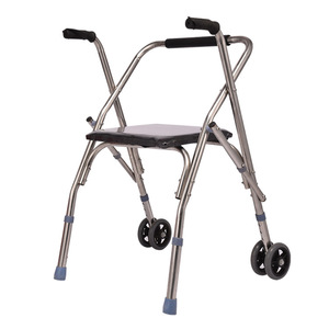 Aluminum Alloy <b>Rollator</b> Walker With Seat And Wheels For Mobility Assistance - Product Image 5