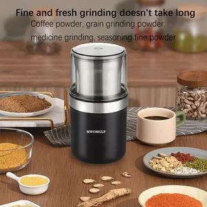 American Standard Plug Small Portable Mini Home Electric Stainless Steel Coffee Spice Grinder Electromechanical