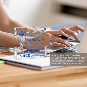 Nhà Sản Xuất Tùy Chỉnh Trong Suốt Câu Đố Hình Acrylic <span class=keywords><strong>Paperweight</strong></span> Quà Tặng Cho Món Quà Nghỉ Hưu - Product Image 6