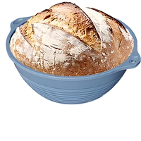 Lot de 4 paniers de levage pliables de 9 pouces pour pain au levain, en silicone antiadhésif, avec doubles poignées, sans BPA