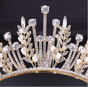 <span class=keywords><strong>Diadème</strong></span> Baroque de luxe en cristal, couronne de mariée en strass fait à la main, bandeaux de mariage, accessoires de cheveux - Product Image 5
