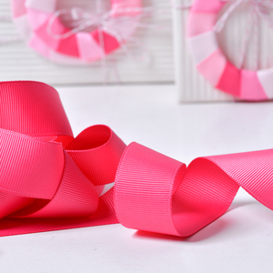 Cinta de grogrén cosida con sillín de 22MM personalizada rosa para caja de regalo DIY embalaje rollo de 100 yardas - Product Image 1
