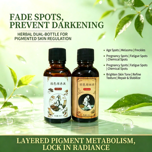 Herbal Spot-Removing Set Color-Control Spot Liquid & Care Liquid Brightening <b>Face</b> <b>Serum</b> Set for Women All Skin Types Day Use - Product Image 1