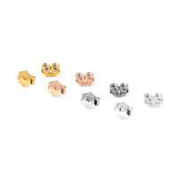 Vente en gros de bouchons d'oreille en argent Sterling S925 prune boucles d'oreilles nues clous boucle bloquant les bouchons d'oreille accessoires de boucle d'oreille