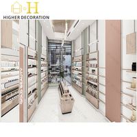 Meubles de présentation pour produits de beauté, étagères multi-niveaux pour salon, éclairage LED, comptoir de vente pour produits cosmétiques et soins de la peau