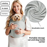 Verstellbare Vordertasche für Hunde und Katzen, Leichte Atmungsaktive Haustier-Tragetasche, Freihändige Komfortable Reisetasche für Kleine Haustiere