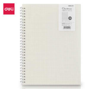 Deli LB580 <span class=keywords><strong>quaderno</strong></span> <span class=keywords><strong>a</strong></span> <span class=keywords><strong>spirale</strong></span> <span class=keywords><strong>a</strong></span> scacchi bianco Per studenti delle scuole PP cover B5 80 fogli <span class=keywords><strong>quaderno</strong></span> Per bambini diario 72 pezzi Per cartone - Product Image 6
