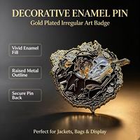 Épinglette de collection en émail dur plaqué or, personnage d'anime fantastique, pour collection, art et cadeau
