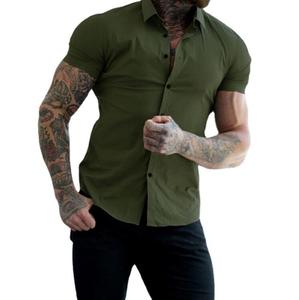 Camicia Oxford a Maniche Corte per <span class=keywords><strong>Uomo</strong></span>, Slim Fit, Elegante e alla Moda, <span class=keywords><strong>Abbigliamento</strong></span> Maschile di Lusso - Product Image 1
