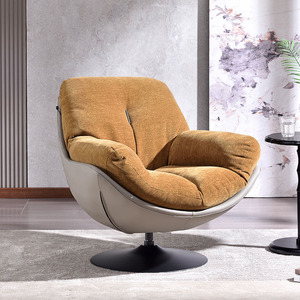 Chaise de loisirs en cuir de luxe légère italienne vente en gros moderne salon canapé simple chaise Offre Spéciale hôtel chaise rotative souple - Product Image 2