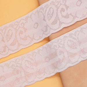 Hot bán Non-Slip Silicone ren TRIM đàn hồi <span class=keywords><strong>Jacquard</strong></span> vải ren cho Corset tùy chỉnh đầy màu sắc Đan Dây thắt lưng - Product Image 1