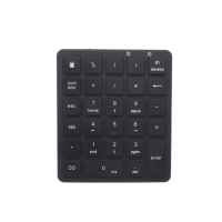 Papan ketik portabel dapat diisi ulang 28 tombol Keyboard ultra-tipis Keyboard nirkabel Mini angka papan ketik nirkabel untuk PC Laptop Desktop