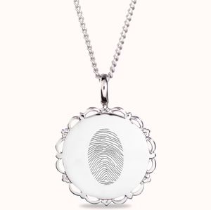 Inspire Jewelry's New Arrival Gold Plated impermeable minimalista personalizado huella digital Vintage moneda Collar para regalo - Product Image 2