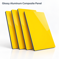 Panneau composite en aluminium brillant 4 mm, taille personnalisée, revêtement PE, couleur personnalisée, panneau ACM pour enseignes publicitaires
