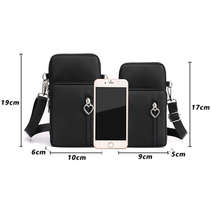 Bolsos cruzados pequeños de moda con logotipo personalizado para teléfono celular, bolsa de hombro, cartera, funda para teléfono móvil con correa para el cuello. - Product Image 2