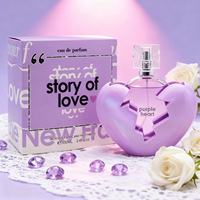 Perfume de mujer de alta calidad, estilo árabe, Dubai, Vietnam, el más vendido, Story of Love, body mist con aroma a corazón púrpura, fabricante, venta al por mayor