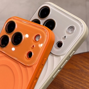 เคสโทรศัพท์มือถือซิลิโคนเหลวแบบแม่เหล็ก Fashion Ripple สำหรับ iPhone 17 15 16 Pro Max พร้อมฟิล์มกันรอยเลนส์ HD - Product Image 5