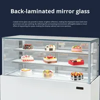 Vitrine professionnelle pour pâtisserie avec contrôle d'humidité, verre anti-buée, acier inoxydable, design à 2 portes