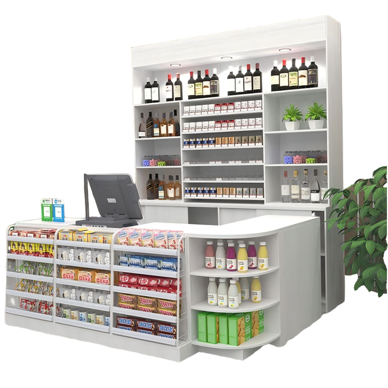Wooden Style Supermarket Tobacco and Liquor