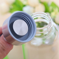 Bouteille d'eau en verre transparent réutilisable, 500ml, 1litre, sans logo, bouteille d'eau pour sport, vente en gros