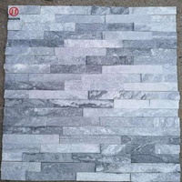 Revêtement mural en quartzite blanc au design traditionnel, forme de dalle de pierre naturelle résistante à l'acide et à l'érosion pour villa
