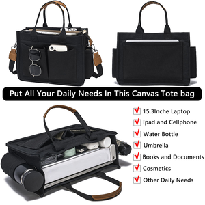 Tùy biến thời trang vuông vải Lady Tote mua sắm Túi xách tay Crossbody Túi với có thể tháo rời và điều chỉnh dây đeo vai - Product Image 3