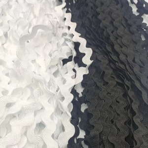 Pita Renda Poliester Ramah Lingkungan Warna Solid Bentuk S Ric Rac Webbing untuk Sepatu, Topi, Pakaian, Tas, Tekstil, Pinggiran Zig Zag - Product Image 3