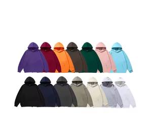 Dropshipping en gros, sweats à capuche personnalisés en coton mélangé 500GSM, à épaules tombantes, unis, surdimensionnés, pour hommes - Product Image 1