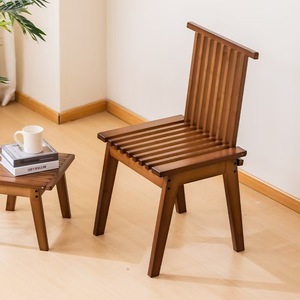 Taburete plegable para piano con respaldo, mesa de té multifuncional de bambú, silla plegable para el hogar - Product Image 3