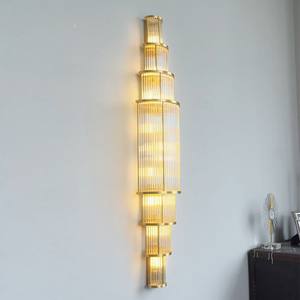 Lámpara de Pared de Cristal de Estilo Moderno y Lujoso, Personalizada en Cobre, para Vestíbulo de Hotel, Villa, Sala de Estar, Oficina de Ventas - Product Image 1