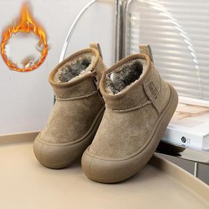 Fashion Children Snow Boots Kids Walking Shoes Boys Girls Non-slip Ankle Plush Children's Short Boots - Product Image 3