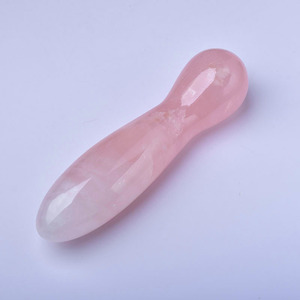 Rose Quartz Massagem Vara Crystal Healing Wand para Rosto, Costas e Pés Luxo Relaxamento e Bem-Estar Presente - Product Image 1