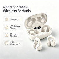 Écouteurs sans fil à clip les plus vendus, non intra-auriculaires, à conduction osseuse, HiFi, suppression du bruit, 400 mAh, tactiles, pour le sport