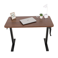Grand rehausseur de bureau Table assise et debout Manivelle manuelle Cadre de pieds de bureau réglable en hauteur