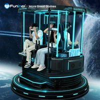 Máquina de Juego de Realidad Virtual 9D con Asiento Giratorio de 360 Grados, Simulador de Avión, para Interiores, de Acero, para Uso Público