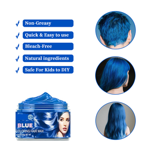 Recién llegado, OEM, venta al por mayor, Etiqueta Privada, 9 colores, cera instantánea para el cabello, crema para el peinado temporal, cera de Color lavable de 4,23 oz para el cabello - Product Image 2
