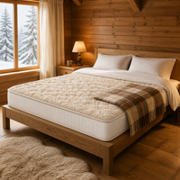 Matelas à ressorts ensachés en laine naturelle régulateur de température, taille Queen et King, luxe, hypoallergénique, respirant, enroulable, vente en gros