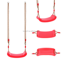 Siège de balançoire incurvé en plastique pour enfants Zoshine avec corde réglable, accessoire de remplacement pour balançoire de jardin extérieur
