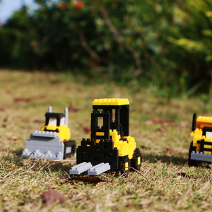 YIRUN-bloques de construcción de vehículo de ingeniería para niños, nano bloque de plástico abs, juguetes educativos - Product Image 6