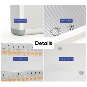 Gabinete de almacenamiento de llaves de 72 ranuras montado en la pared multiusos de aleación de aluminio con 120 ranuras para gestión y organización seguras de llaves - Product Image 4