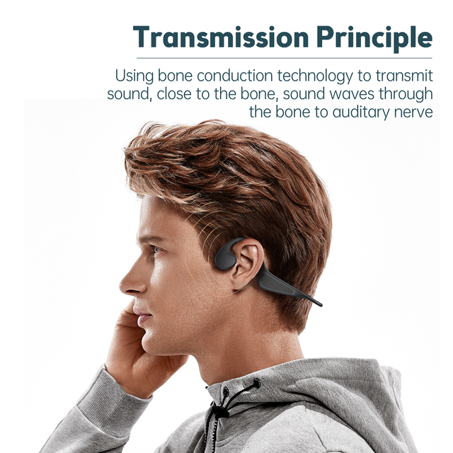Open Ear Wireless Sports Headphones Bluetooth 5.2 Ear Hook Headset with Digital Display IPX6 Waterproof for Running