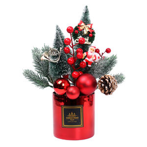 Gran oferta, nuevas decoraciones navideñas INS, ramo navideño en maceta, decoración de escritorio, adornos, regalos de Navidad - Product Image 5