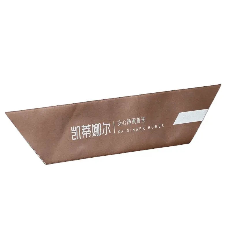 China Factory Custom Brand Logo Printing Fabric Cotton Ribbon Clothing Neck Label Collar Label Shirt Tags